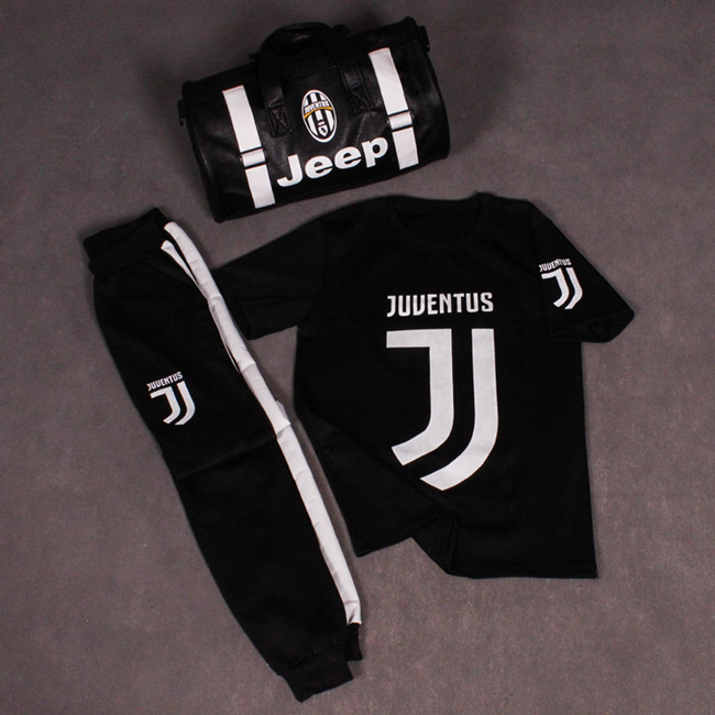 پکیج ست تیشرت و شلوار و ساک ورزشی Juventus