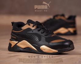 کفش مردانه Puma مدل Rs(مشکی طلایی)