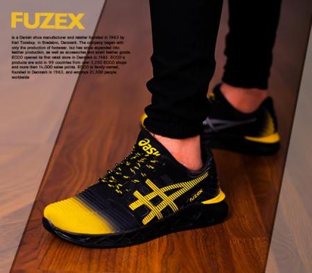 کفش مردانه Asics مدل Fuzex (مشکی،زرد)