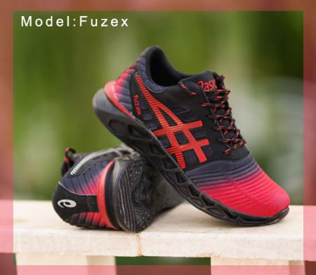 کفش مردانه Asics مدل Fuzex (مشکی،قرمز)