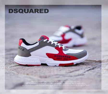 کفش مردانه مدل DSQ(سفید قرمز)