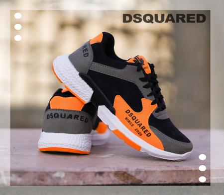 کفش مردانه مدل DSQ(مشکی نارنجی)