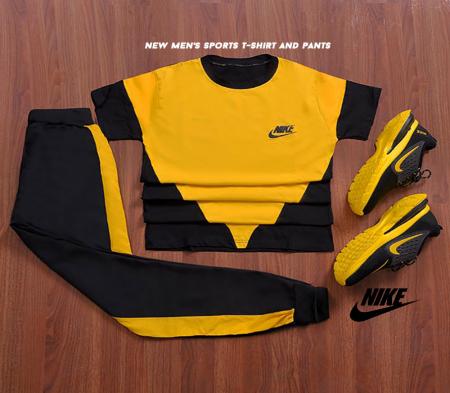ست تیشرت وشلوار Nike مدل Ander (زرد)