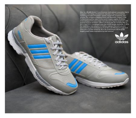 کفش مردانه adidasمدل Sorena(طوسی آبی)