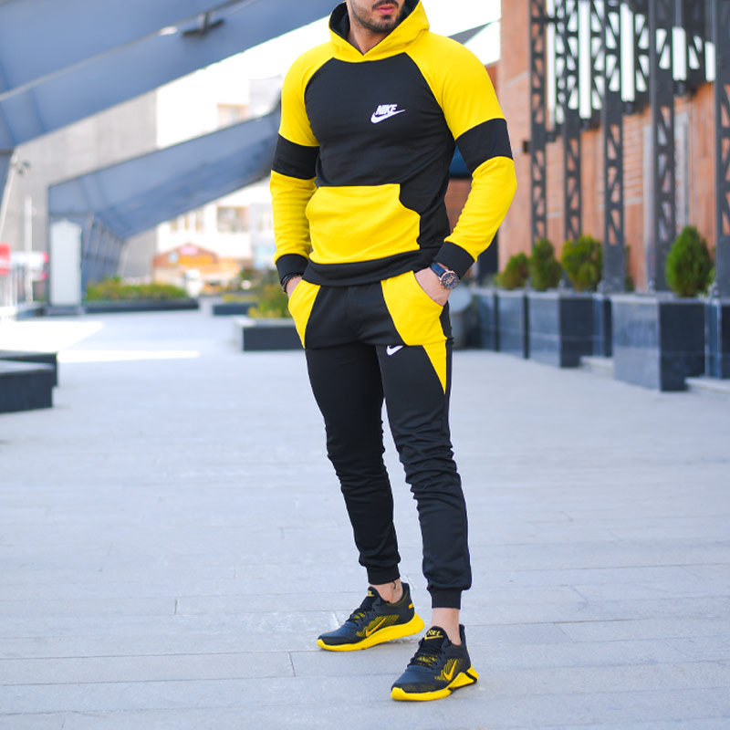سویشرت و شلوار مردانه Nike مدل elyar (زرد)