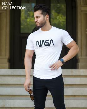 تیشرت مردانه مدل NASA (سفید)