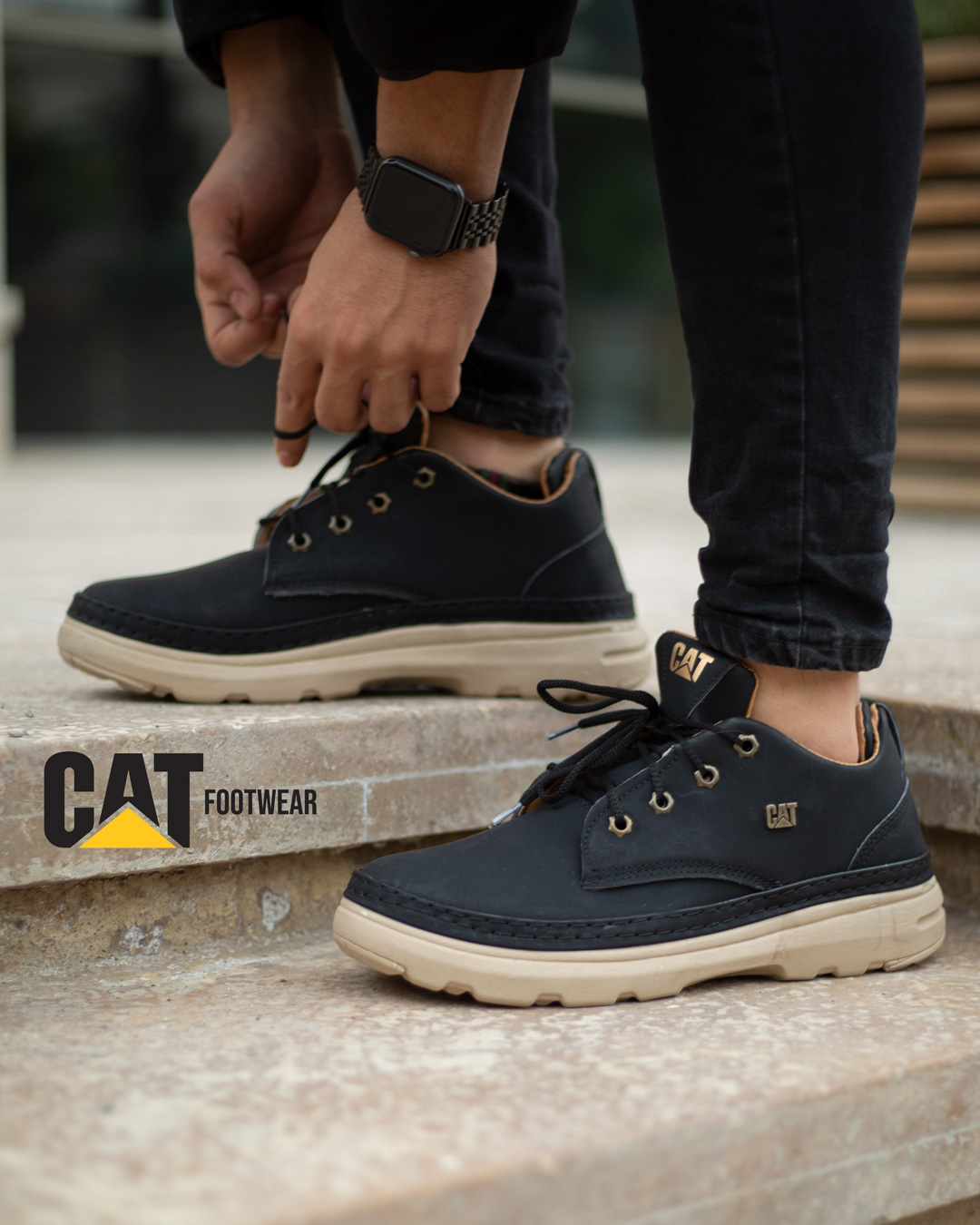 کفش مردانه Cat مدل Santos (مشکی)