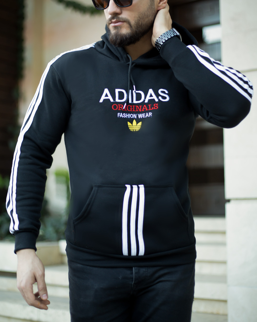 هودی مردانه Adidas مدل Karon (مشکی)