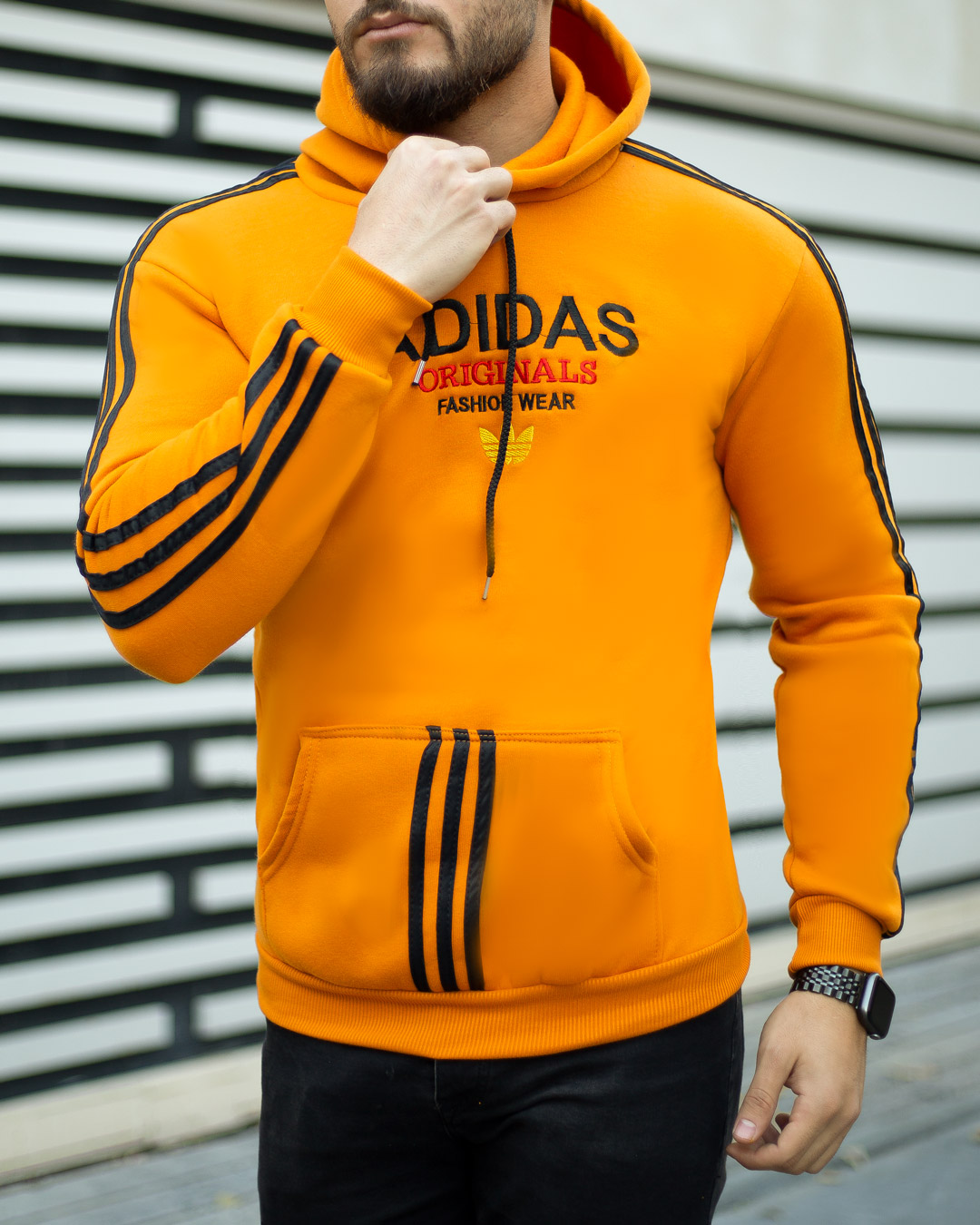 هودی مردانه Adidas مدل Karon (خردلی)