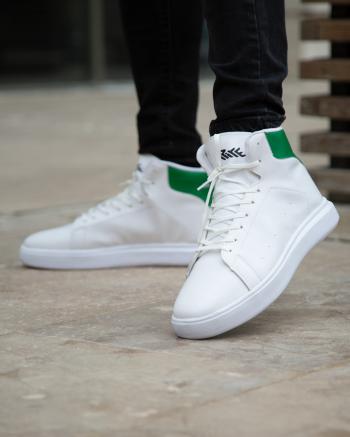 کفش ساقدار مردانه مدل ortega (سفید سبز)
