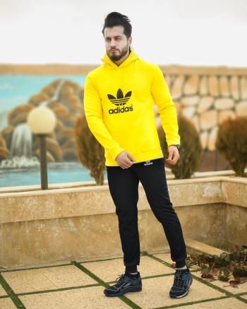 سویشرت شلوار مردانه Adidas مدل Nelvi (زرد)