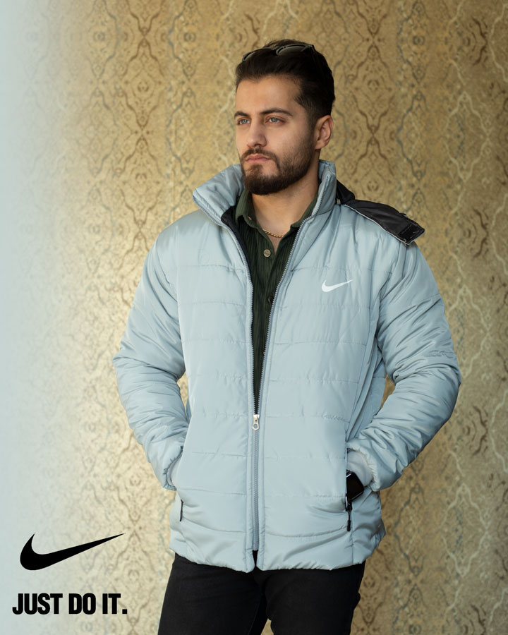 کاپشن مردانه Nike مدل Sarzi (طوسی)