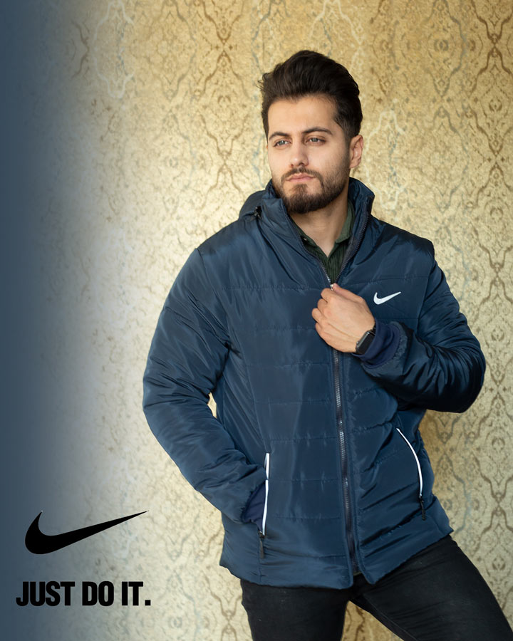 کاپشن مردانه Nike مدل Sarzi (سورمه ای)