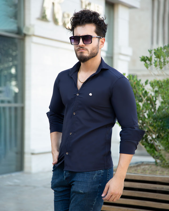 پیراهن مردانه مدل Zivip (سرمه ای)