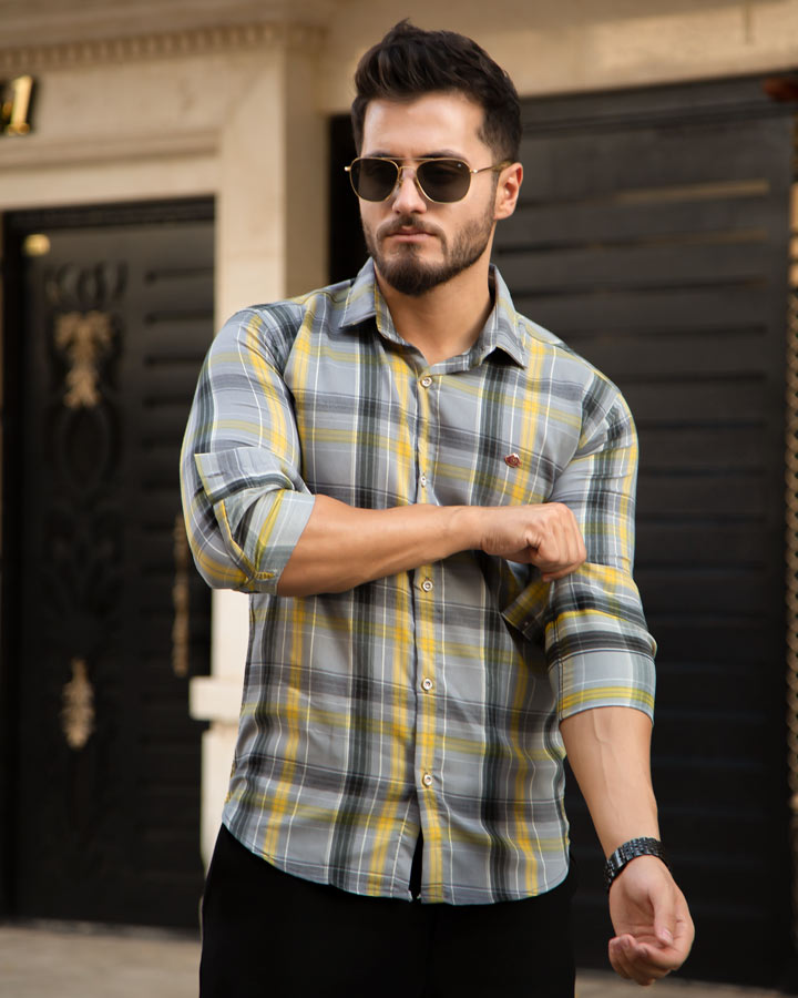 پیراهن مردانه مدل Porto (زرد)